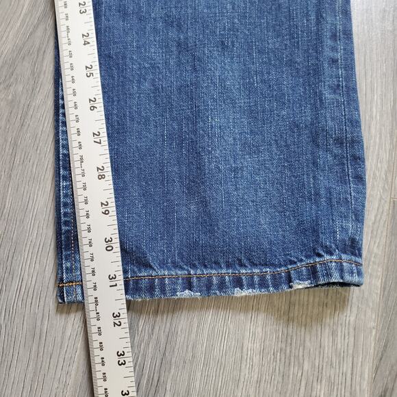 Carbon2Cobalt Jeans Mens 38 Blue Denim Straight Leg Selvedge - Picture 8 of 10